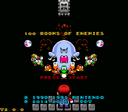 100 Rooms of Enemies (Arcade Mode) Title Screen